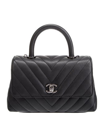 Chanel Mini Chevron Coco Handle Bag
