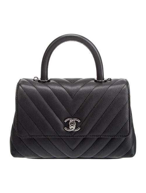 Chanel Mini Chevron Coco Handle Bag