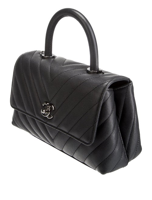 Chanel Mini Chevron Coco Handle Bag