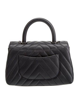 Chanel Mini Chevron Coco Handle Bag