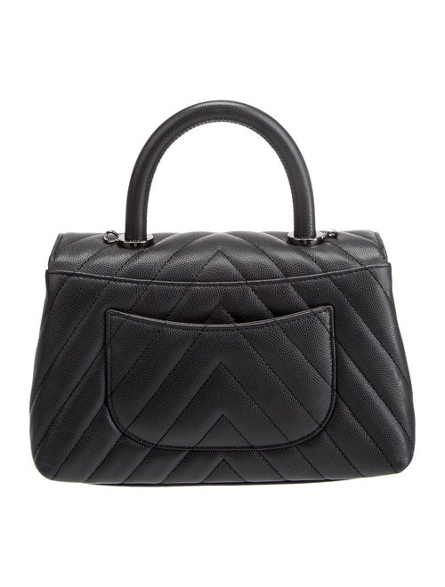 Chanel Mini Chevron Coco Handle Bag