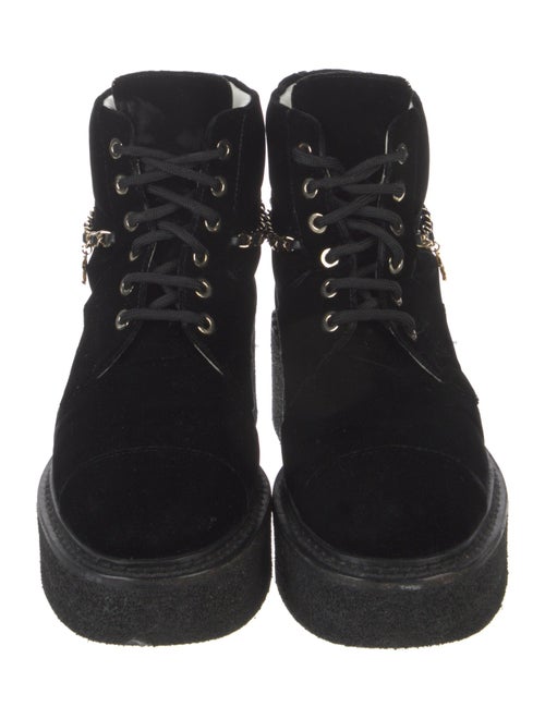Chanel 2022 Interlocking CC Logo Combat Boots