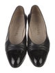 Chanel Interlocking CC Logo Leather Flats