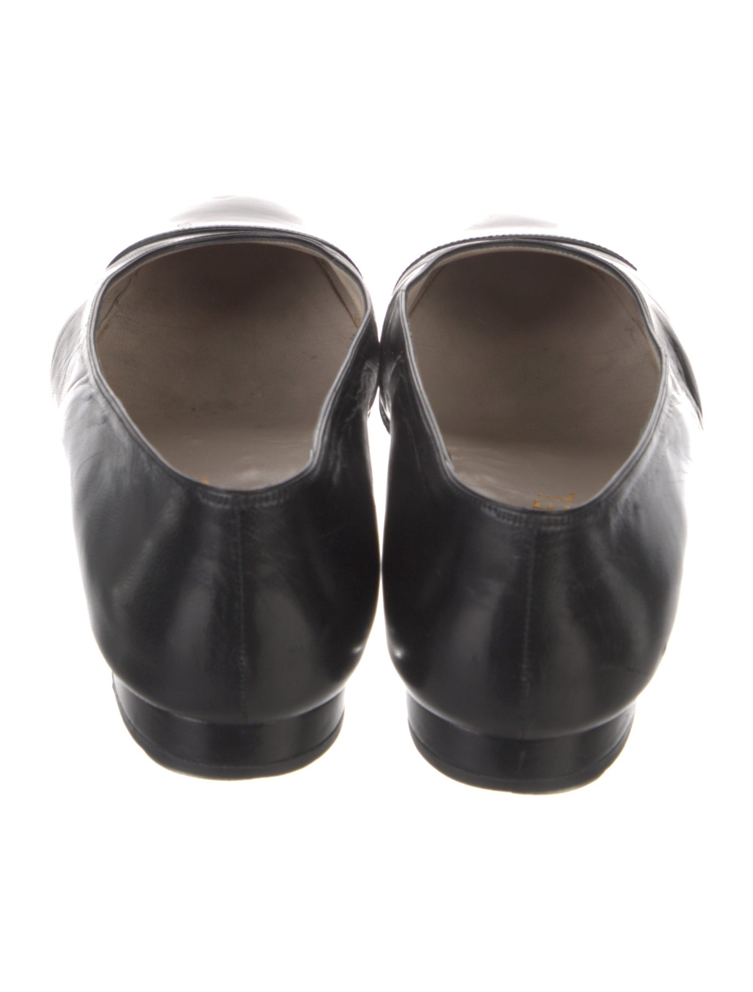 Chanel Interlocking CC Logo Leather Flats