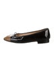 Chanel Interlocking CC Logo Patent Leather Ballet Flats