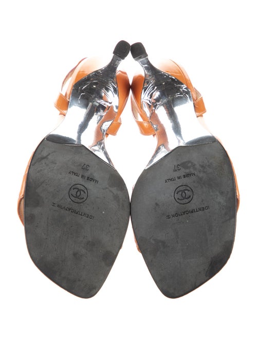 Chanel 2000 Interlocking CC Logo Slingback Sandals