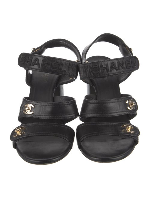Chanel 2021 Interlocking CC Logo Slingback Sandals