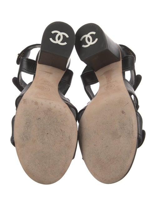 Chanel 2021 Interlocking CC Logo Slingback Sandals