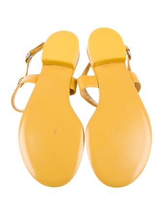 Chanel 2022 Interlocking CC Logo T-Strap Sandals