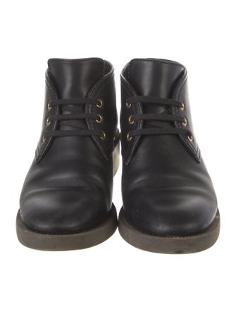 Chanel 2016 Interlocking CC Logo Lace-Up Boots