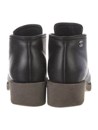 Chanel 2016 Interlocking CC Logo Lace-Up Boots