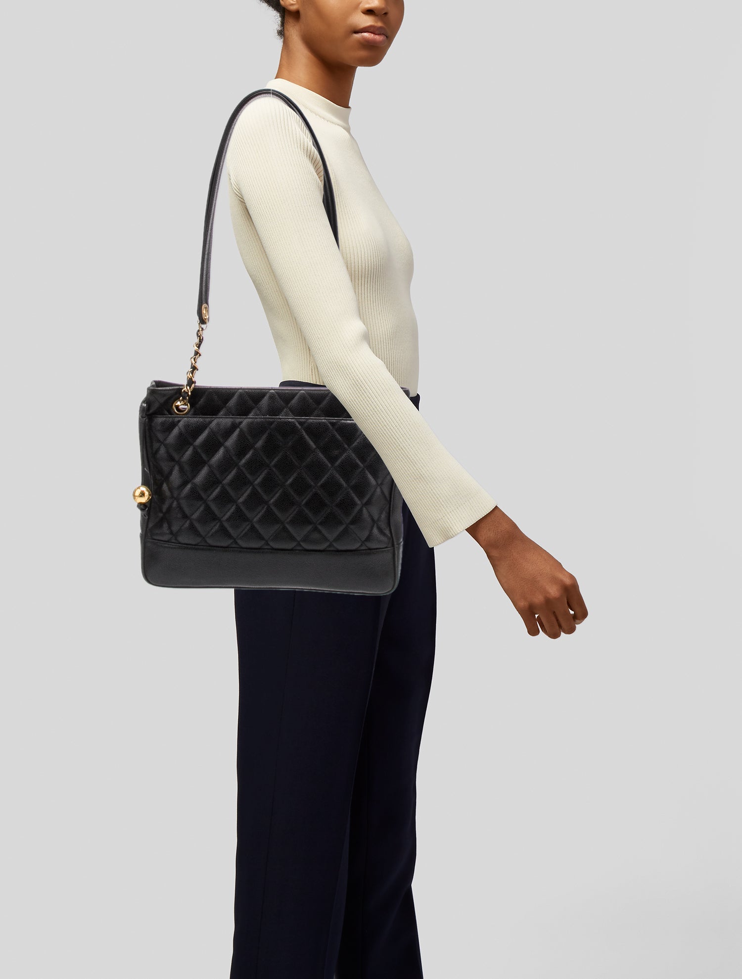 Chanel Quilted Caviar Tote