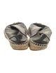 Chanel Interlocking CC Logo Leather Espadrilles