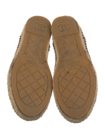 Chanel Interlocking CC Logo Leather Espadrilles