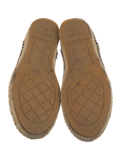 Chanel Interlocking CC Logo Leather Espadrilles
