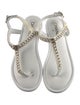 Chanel 2022 Interlocking CC Logo T-Strap Sandals