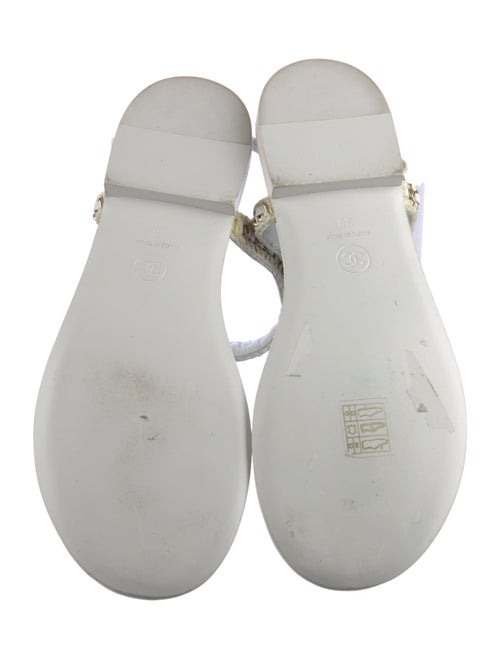Chanel 2022 Interlocking CC Logo T-Strap Sandals