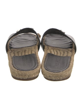 Chanel Interlocking CC Logo Calfskin Espadrilles