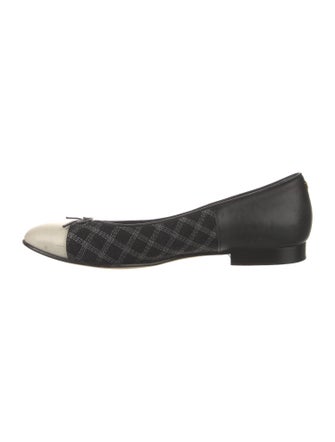 Chanel 2014 Interlocking CC Logo Ballet Flats
