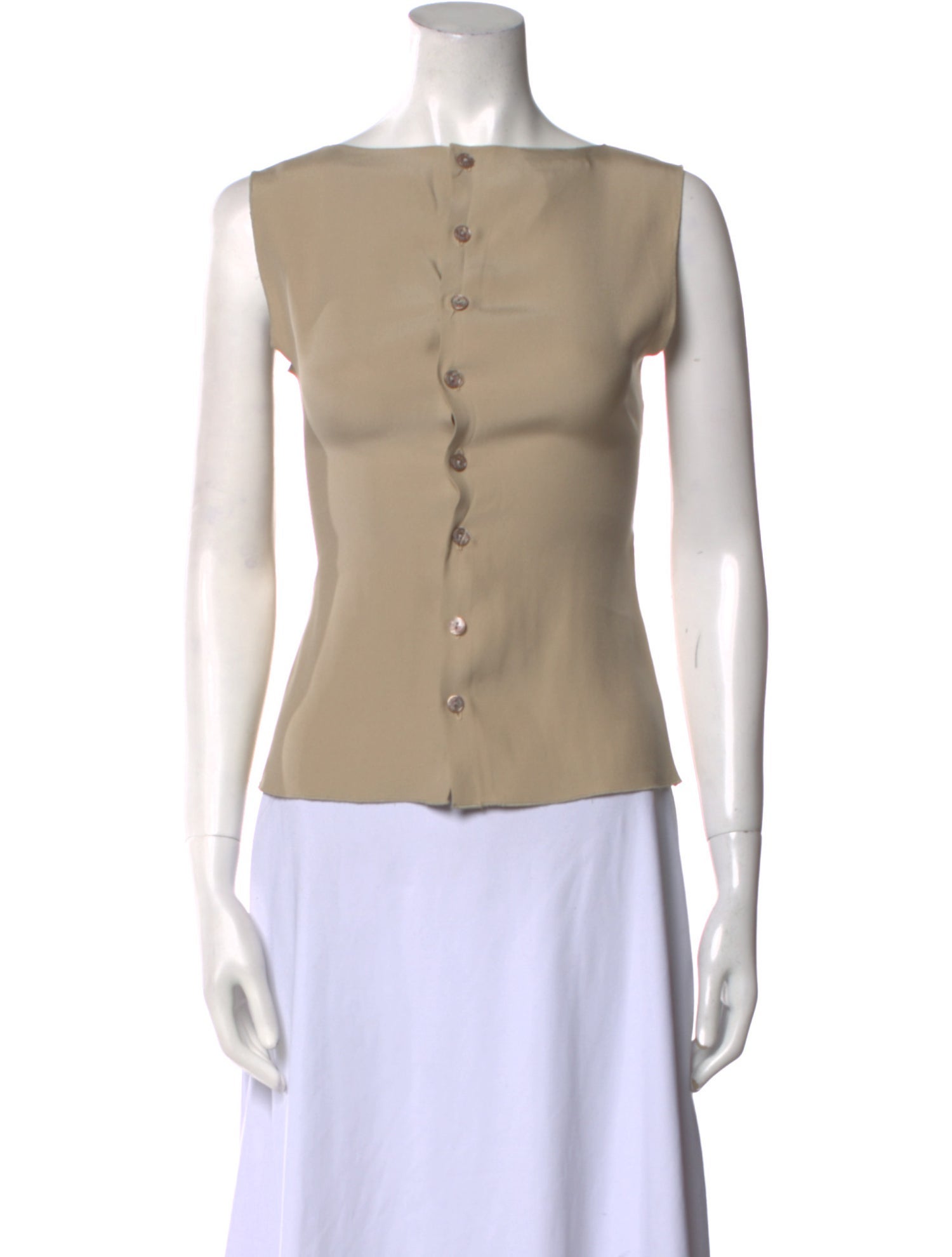 VIP【送料関税込】CELINE SILK CROPPED TOP Celine Striped Scoop Neck Crop Top - Neutrals Tops, Clothing