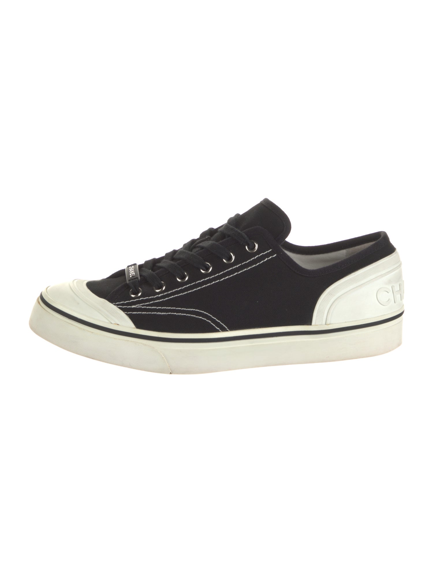 Chanel Interlocking CC Logo Canvas Sneakers