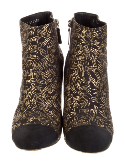 Chanel Interlocking CC Logo Canvas Boots