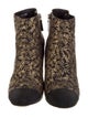 Chanel Interlocking CC Logo Canvas Boots