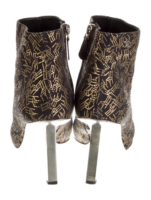 Chanel Interlocking CC Logo Canvas Boots