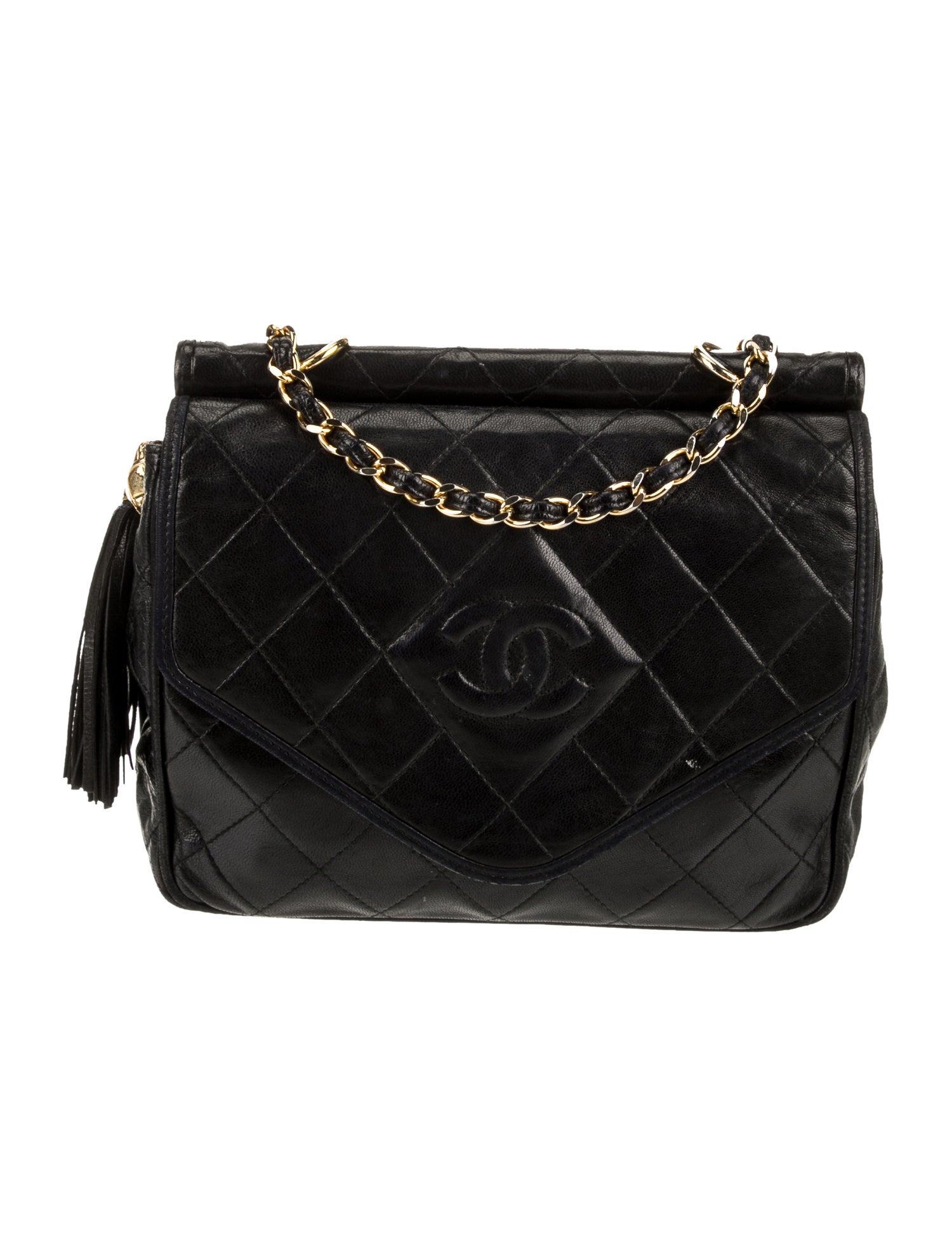 Chanel Diamond CC Tassel Flap Bag
