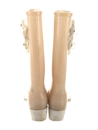 Chanel 2010 Interlocking CC Logo Rain Boots