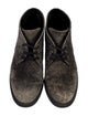 Chanel Interlocking CC Logo Suede Lace-Up Boots