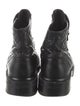 Chanel Interlocking CC Logo Leather Combat Boots
