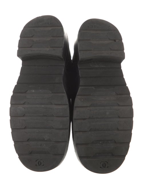 Chanel Interlocking CC Logo Leather Combat Boots