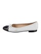 Chanel Interlocking CC Logo Leather Ballet Flats