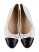 Chanel Interlocking CC Logo Leather Ballet Flats