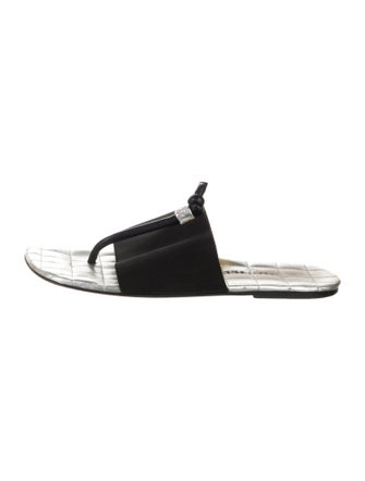 Chanel Interlocking CC Logo Flip Flops