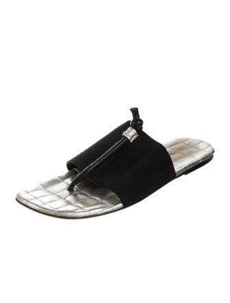 Chanel Interlocking CC Logo Flip Flops