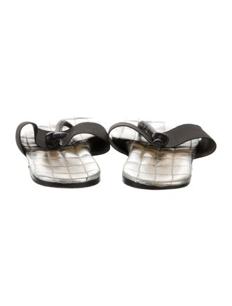 Chanel Interlocking CC Logo Flip Flops