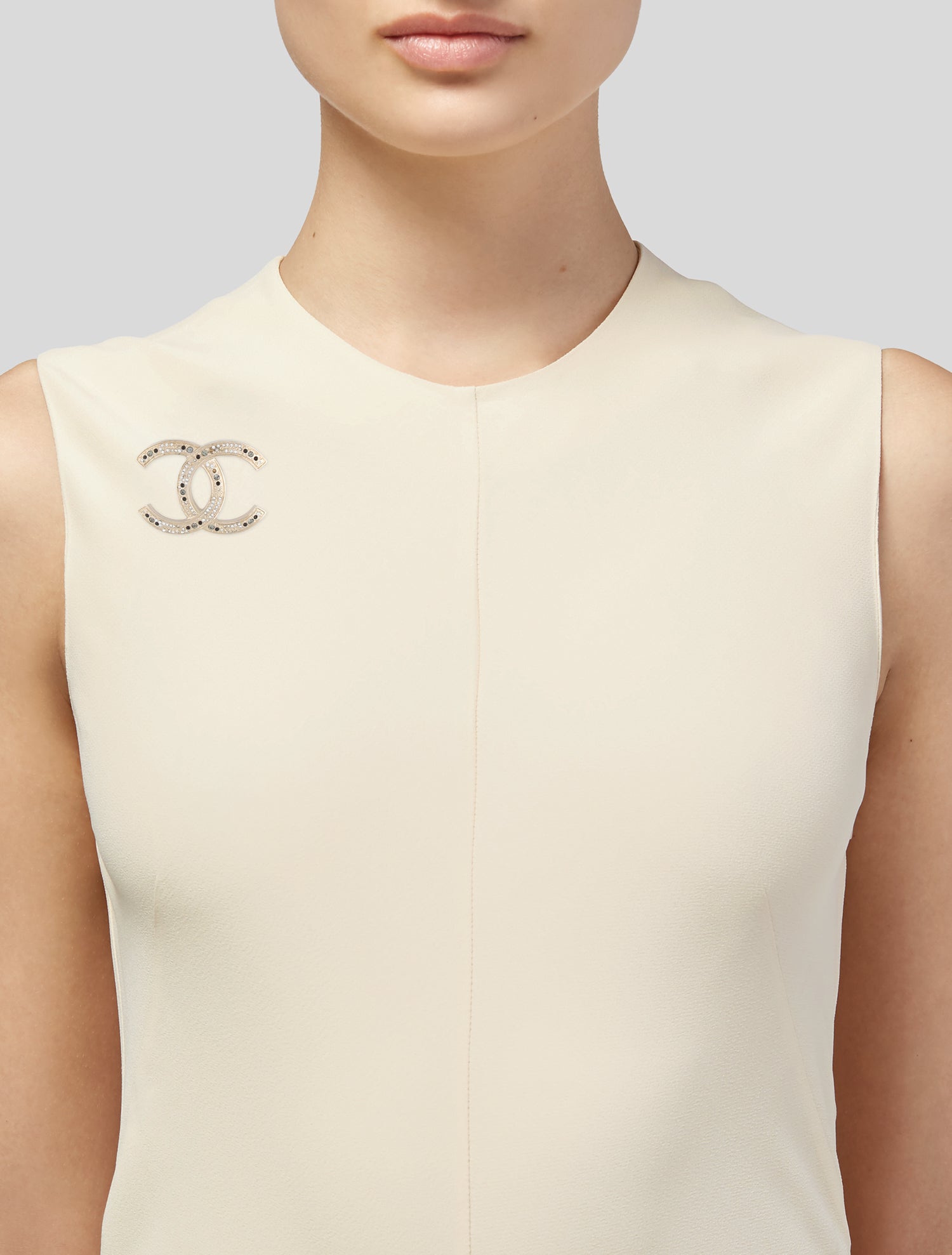 Chanel Strass CC Brooch