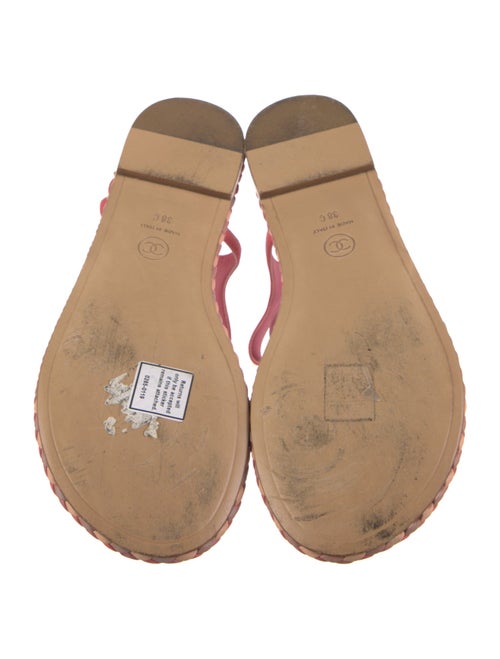 Chanel 2017 Interlocking CC Logo T-Strap Sandals