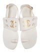 Chanel 2021 Interlocking CC Logo Slingback Sandals