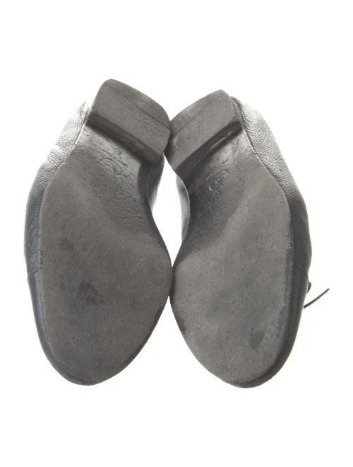 Chanel Interlocking CC Logo Bow Accents Ballet Flats