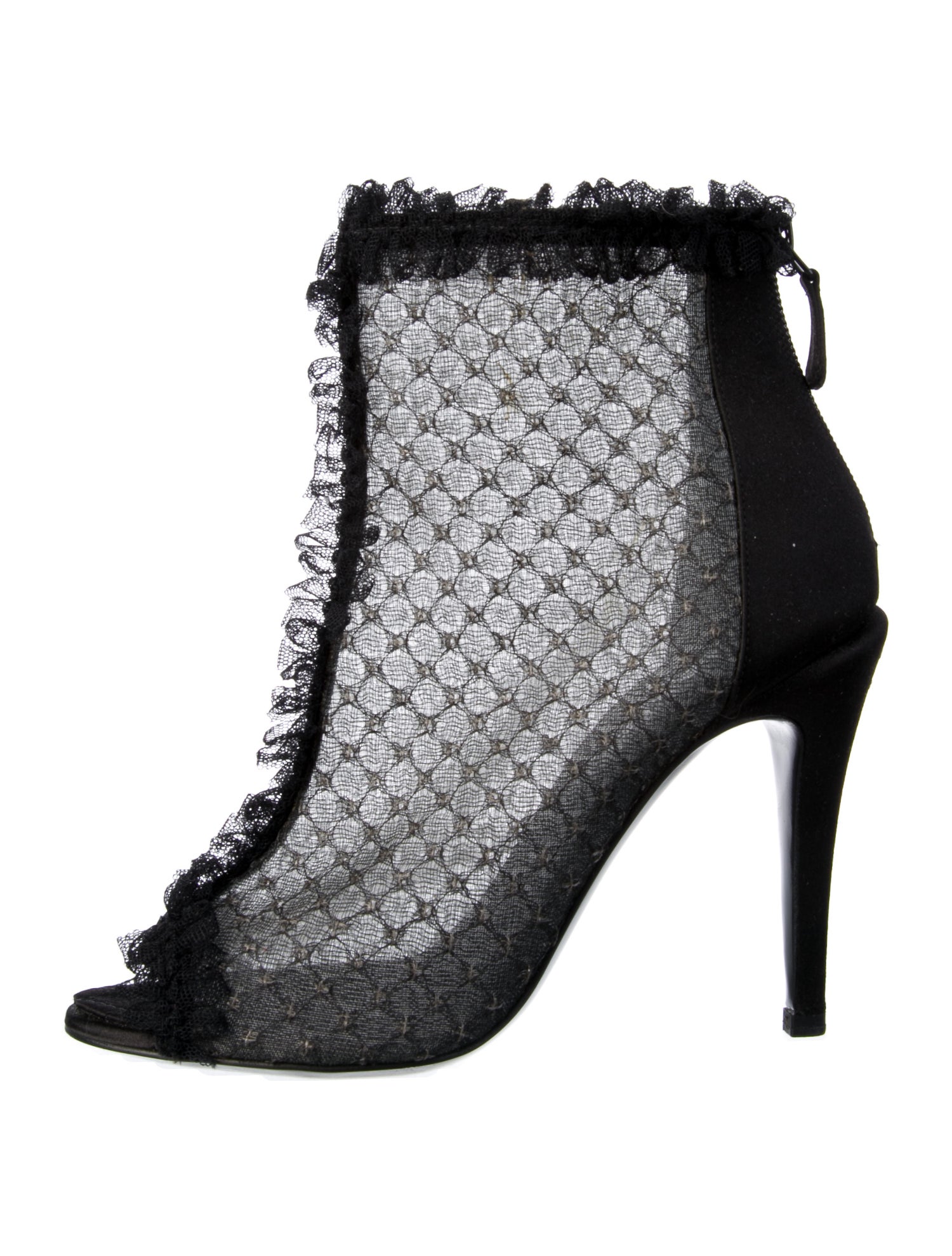 Chanel 2012 Interlocking CC Logo Lace-Up Boots