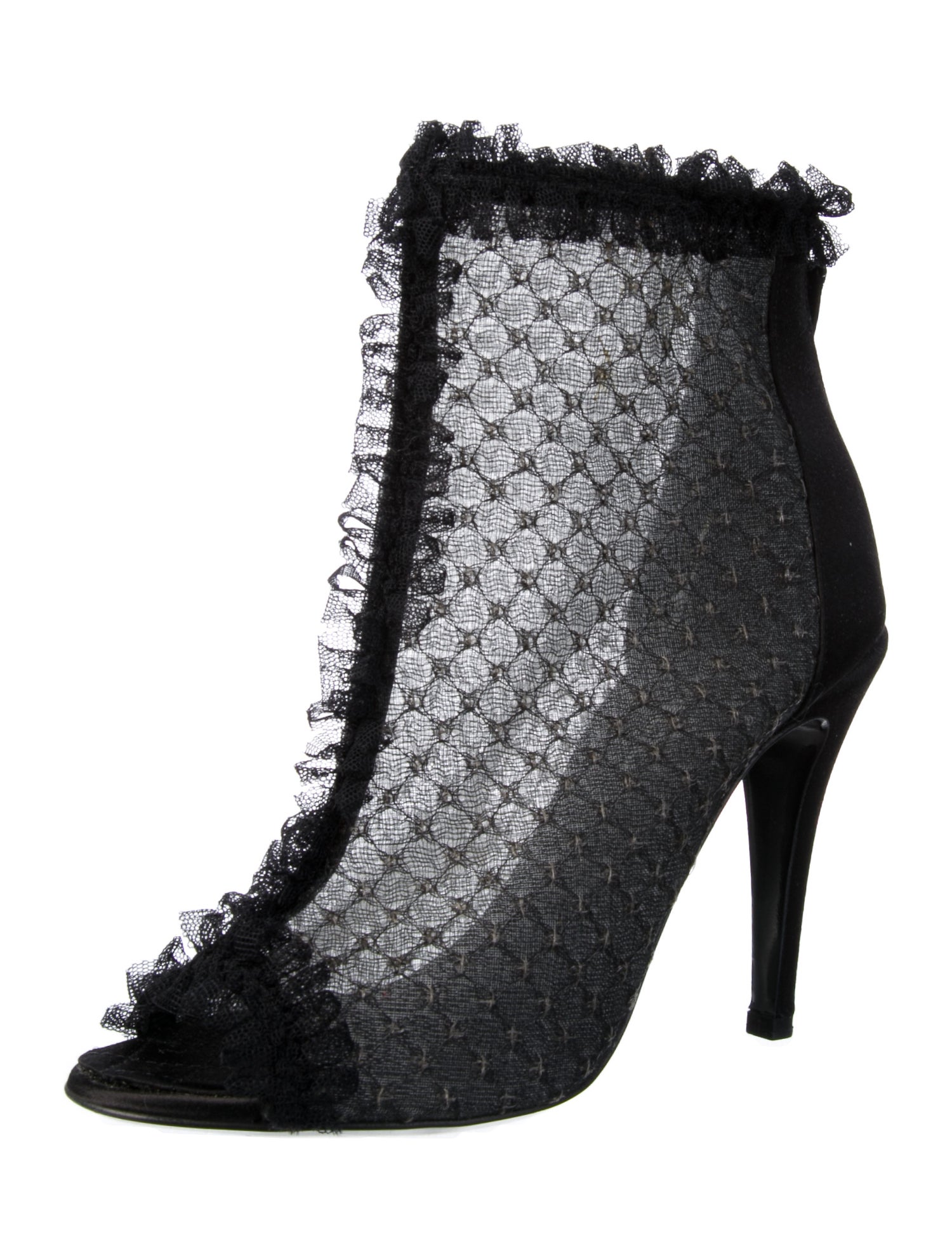 Chanel 2012 Interlocking CC Logo Lace-Up Boots