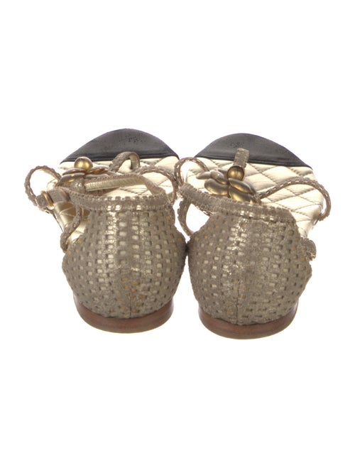 Chanel 2012 Interlocking CC Logo T-Strap Sandals