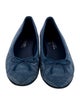 Chanel Interlocking CC Logo Denim Ballet Flats