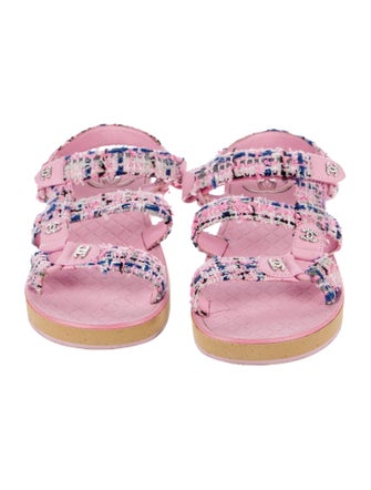 Chanel 2023 Interlocking CC Logo Sandals