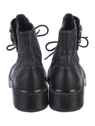 Chanel 2020 Interlocking CC Logo Combat Boots