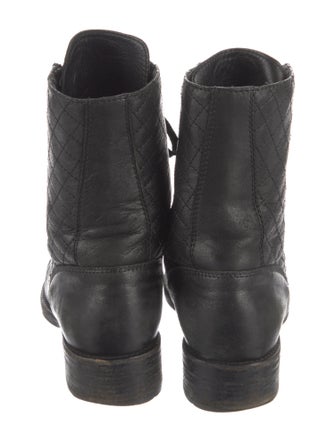 Chanel 2015 Interlocking CC Logo Combat Boots