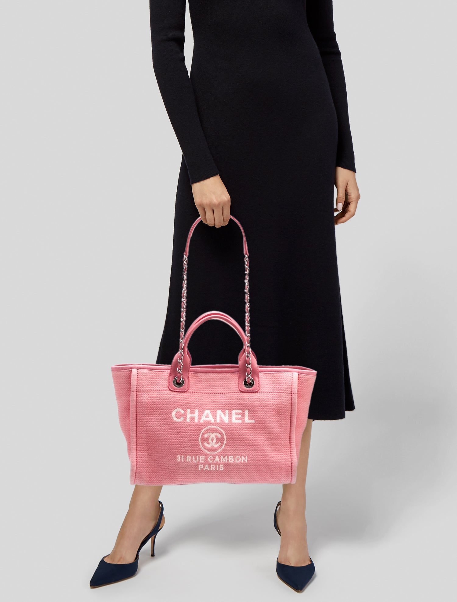 Chanel Small Deauville Tote w/ Pouch